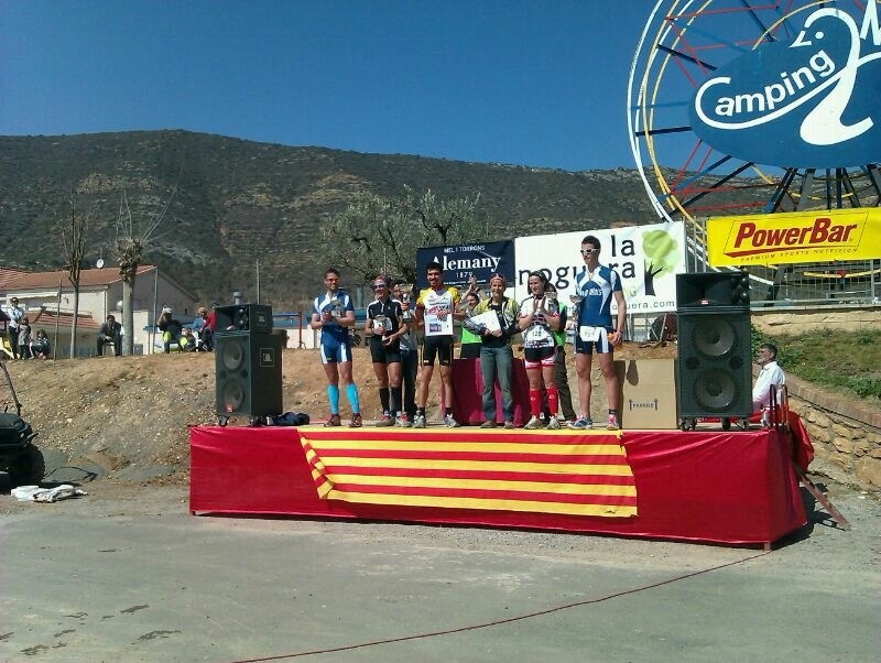 El podi dels guanyadors a la Noguera, amb Brusau campiona femenina