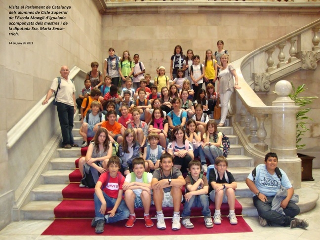 Els alumnes del Mowgli al Parlament