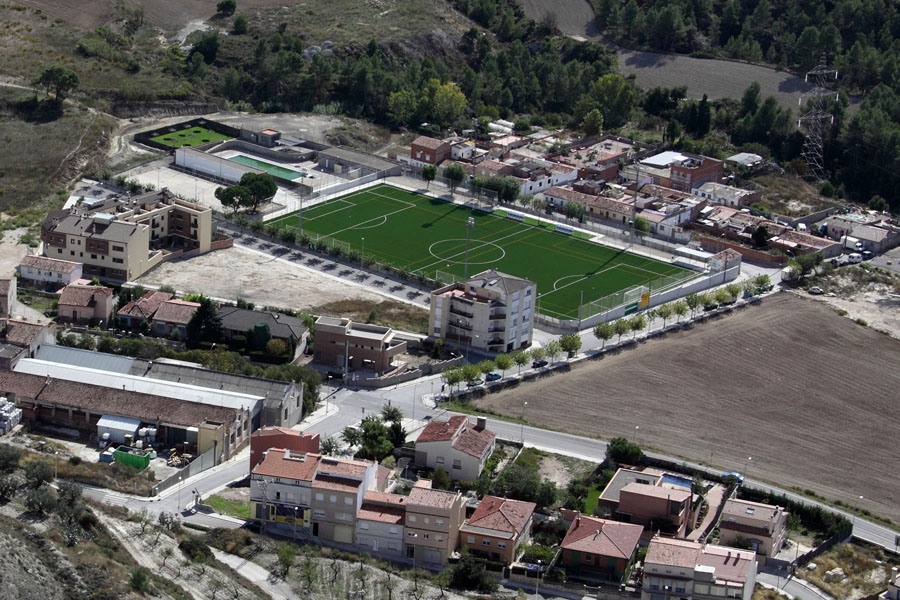 Imatge aèria del remodelat estadi municipal / Foto: Santi Carbonell