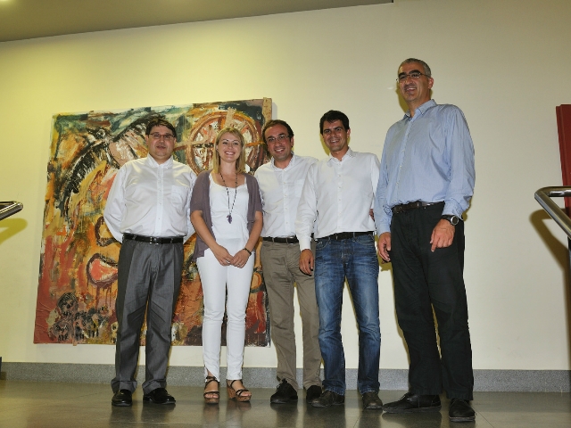 Josep Rull amb els representants de CDC de l'Anoia