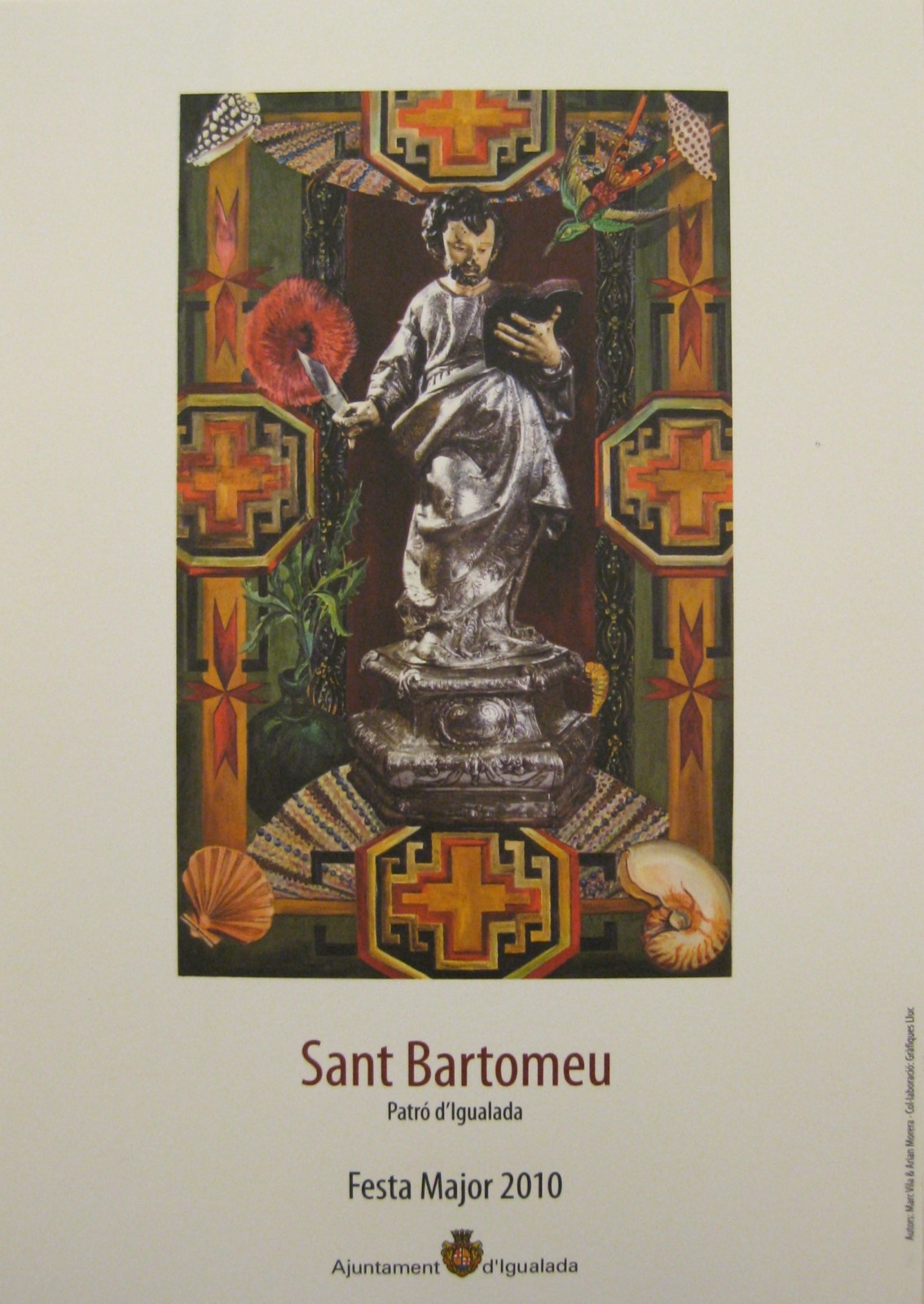 L'estampa de Sant Bartomeu, que es va repartir en l'ofici de diumenge