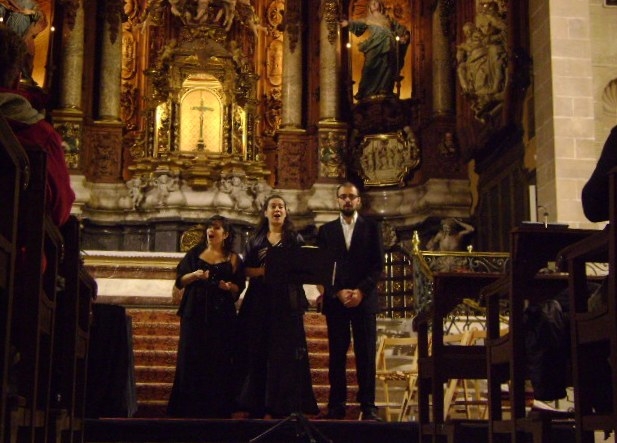Sheila Grados, Anna Brull i Carles Prat al concert d'AOI