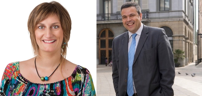 Alba Vergés i Pere Calbó, diputats al Parlament de Catalunya