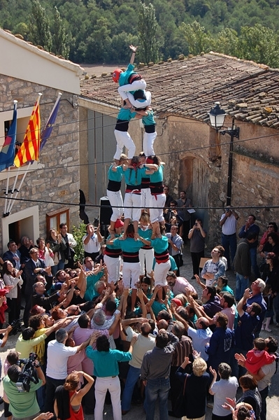 Una de les exhibicions anteriors, amb els castellers de Vilafranca