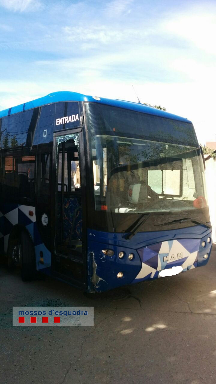 L'autobús robat, un dels vehicles de la línia urbana de Vilafranca
