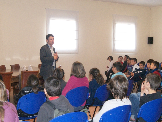Visita dels escolars ajuntament Calaf