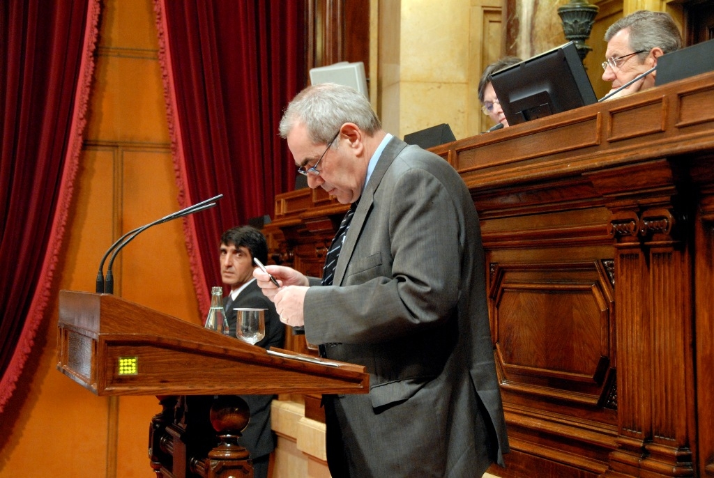 El conseller Ernest Maragall al Parlament