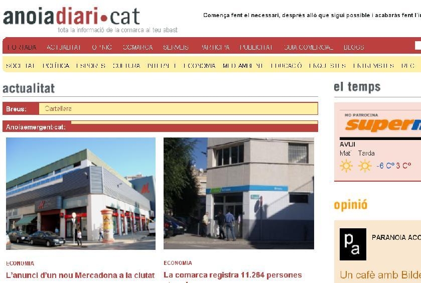 Portada divendres Anoia Diari