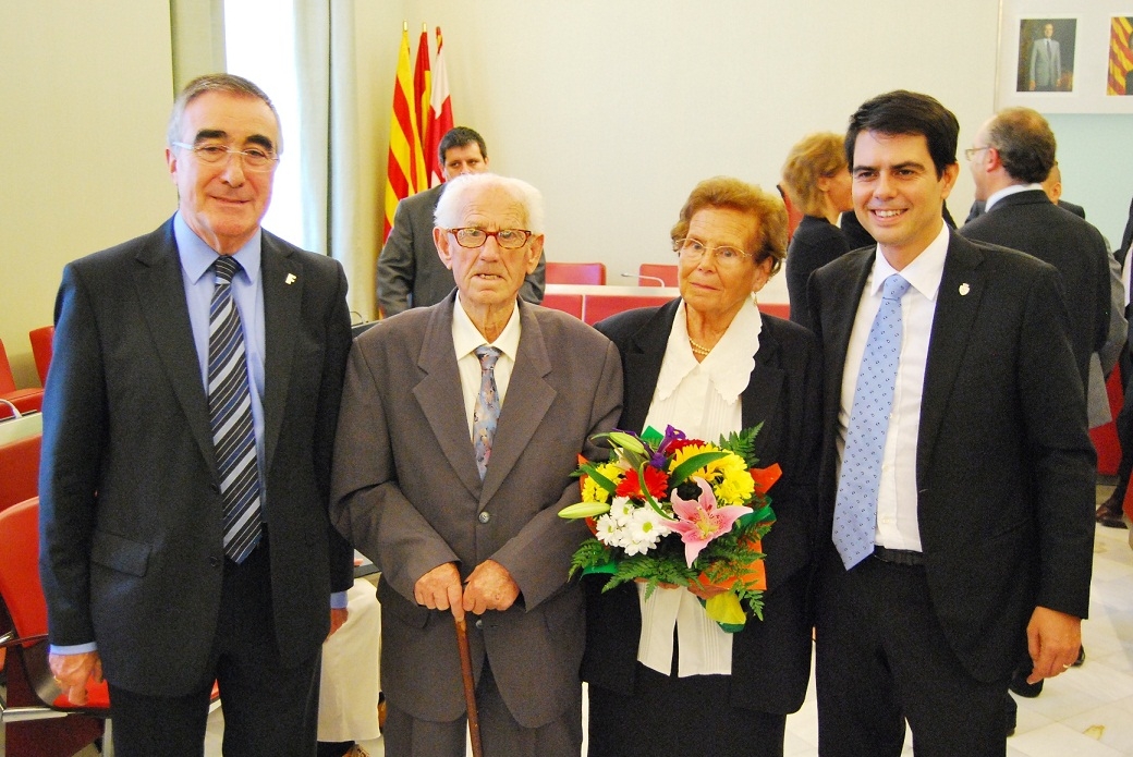 Pere Carles i Marc Castells amb els dos avis