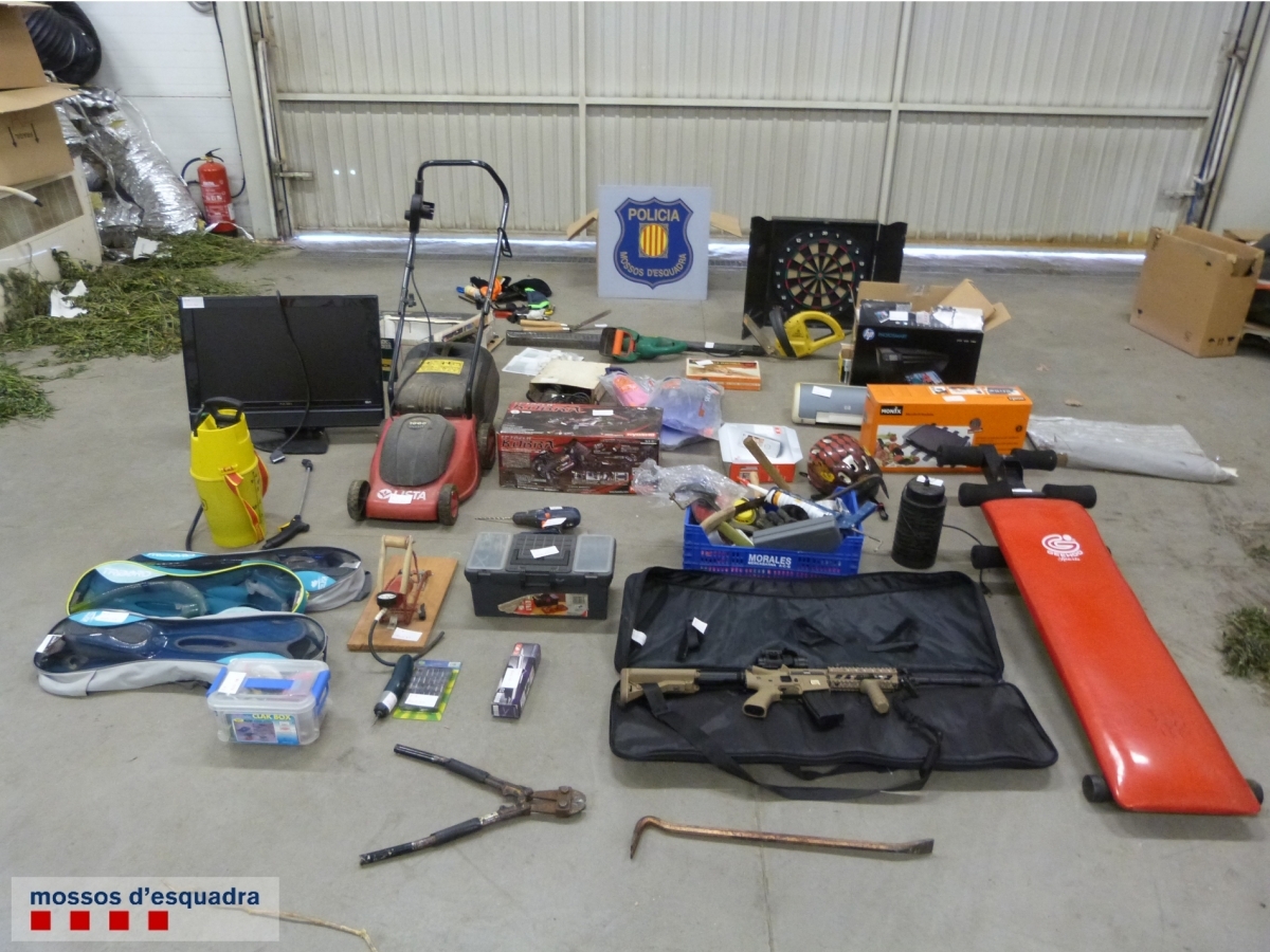 Objectes robats a l'Anoia Foto: Mossos d'Esquadra