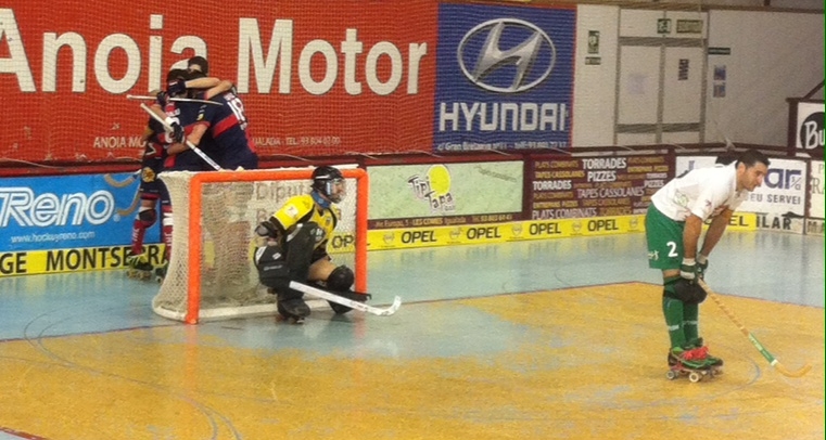 Celebrant el gol just després d'haver marcat el 3 a 2