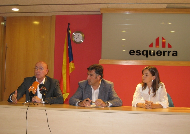 J. Manuel Tresserras, Joan Puigcercós i Marina Llansana
