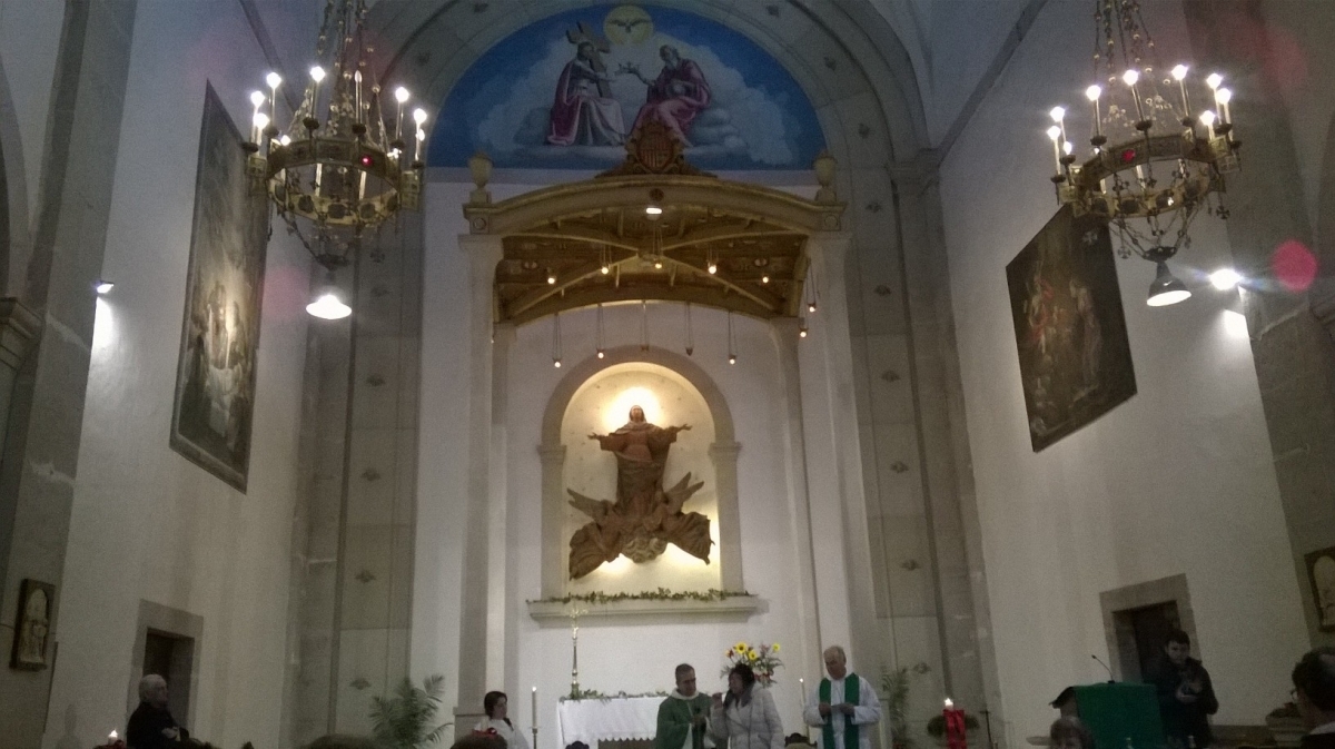 La missa, a l'església de Santa Maria dels Prats