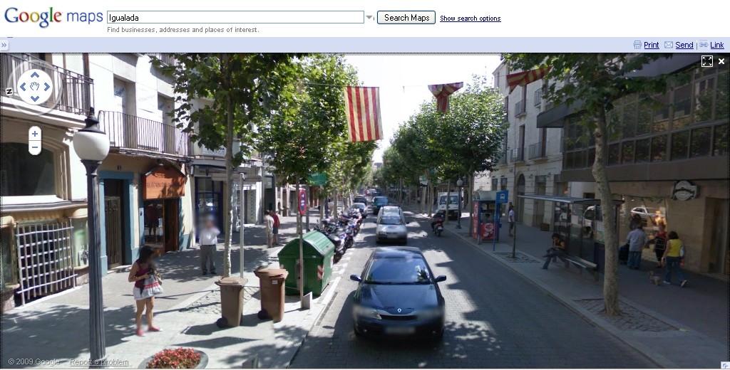 La Rambla d'Igualada des de l'Street View