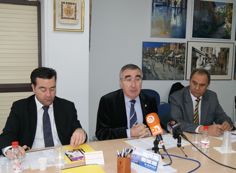 Jordi Riba, Pere Carles i Josep Vallès en la presentació del Saló de Nuvis 2011