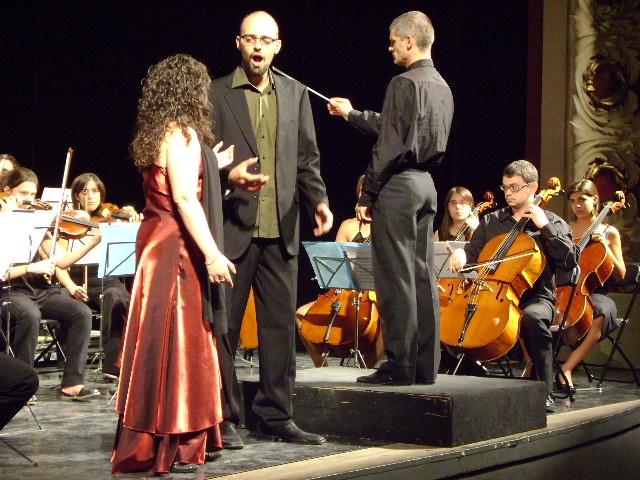 Sheila Grados i Carles Prat en el concert de Festa Major