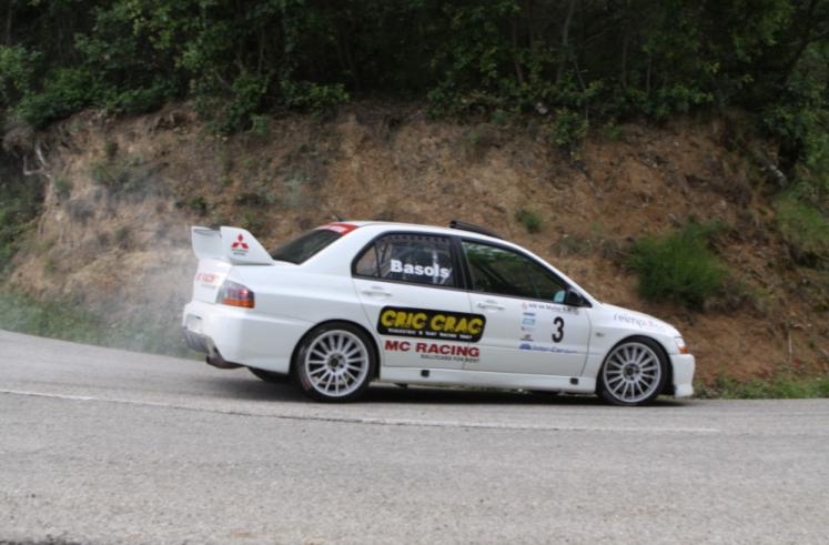 Josep Basols i David Uson amb el seu Mitsubishi Lancer / Jordi Garcia