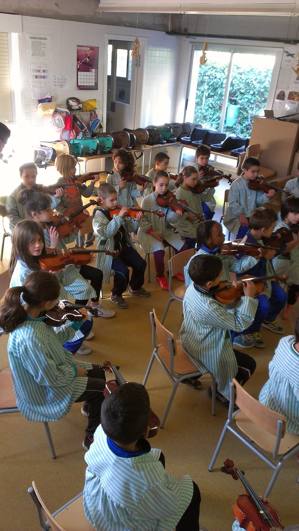 Una de les classes d'Aula Orquestra
