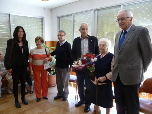 Bienvenida Pié, 'Assumpta', amb els membres del consistori i els seus familiars