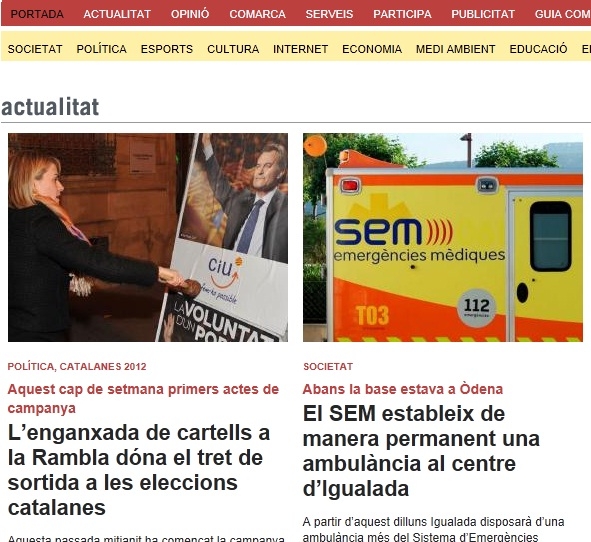 Portada de divendres, 9 de novembre