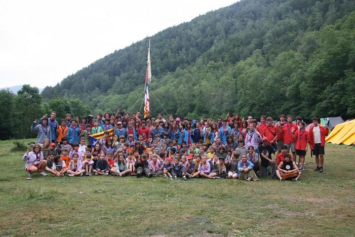 Foto de grup dels campaments del CAU