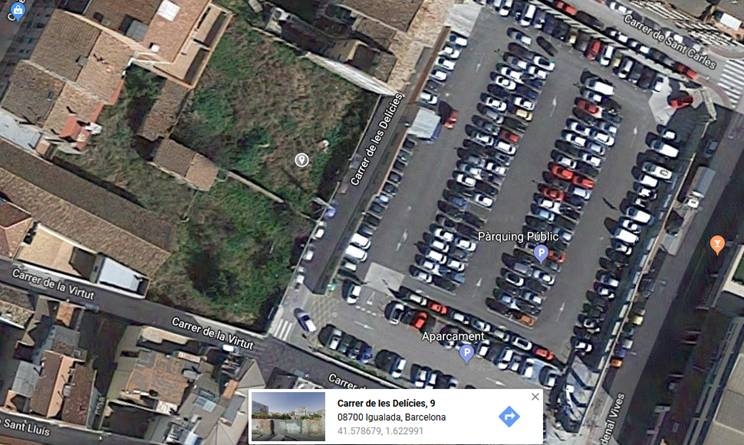El nou espai d'aparcament, a la part esquerre de l'actual zona blanca