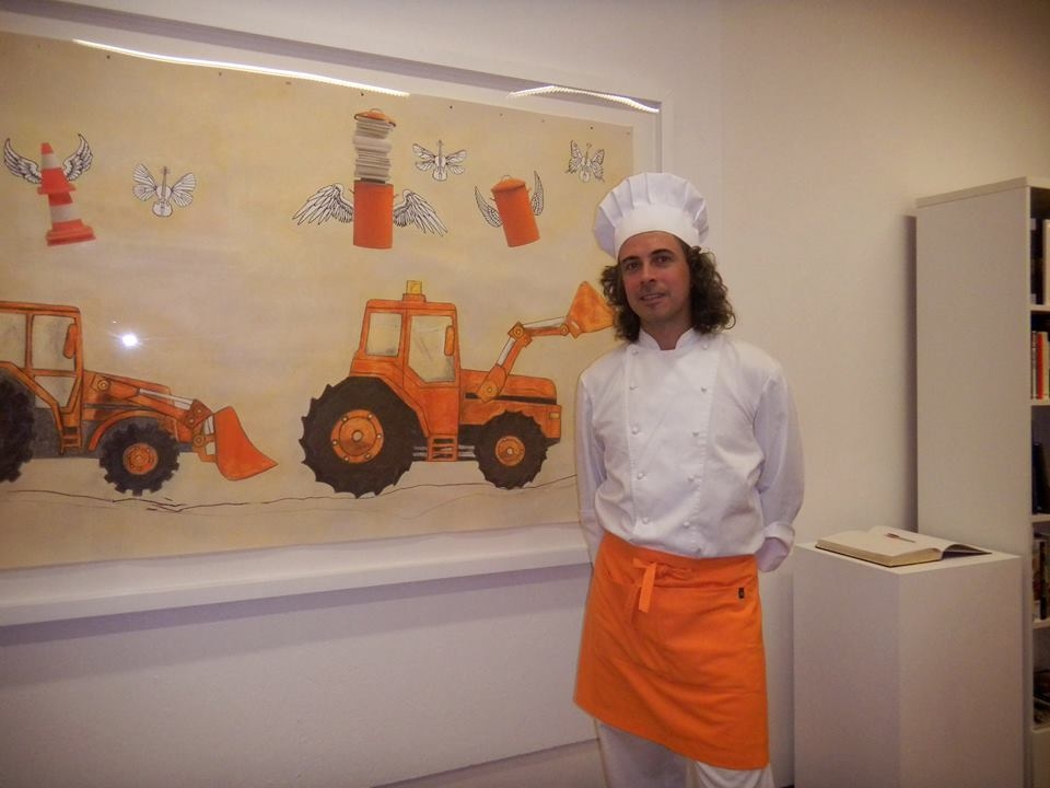 David Ymbernon a la galeria Artèria d'Igualada (Foto: Carmel·la Fotografies)