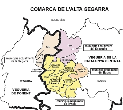 L'Alta Segarra que proposava l'informe Roca