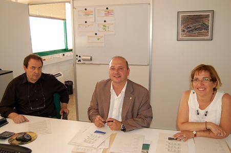 Miquel Canet, Jordi Fàbrega i Francina Gabarró durant la roda de premsa