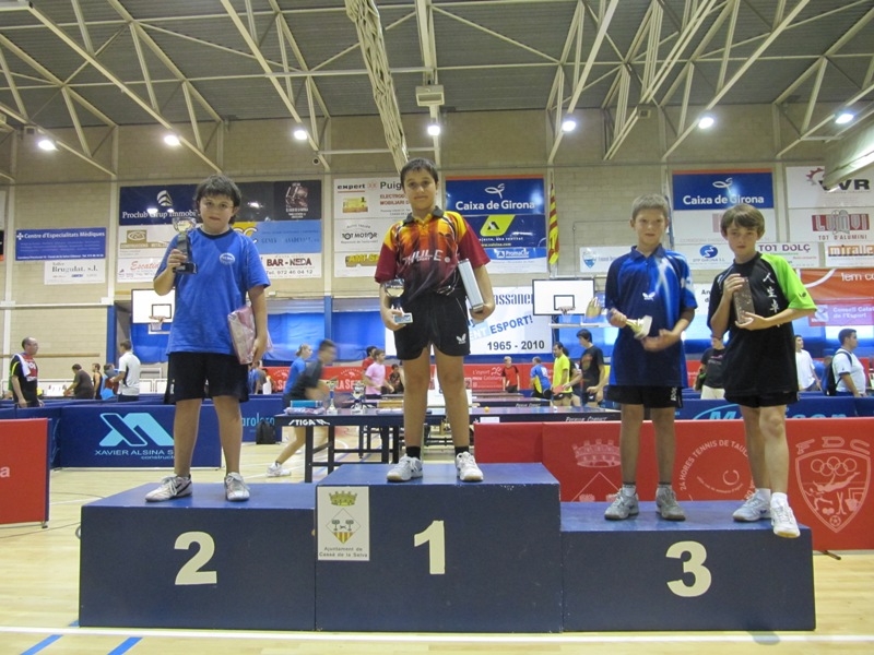 Joan Masip i Francesc Masip, campió i sotscampió, respectivament, de l'Open de Cassà benjamí