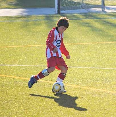 El CF Vilanova, en el partit disputat al camp del Piera