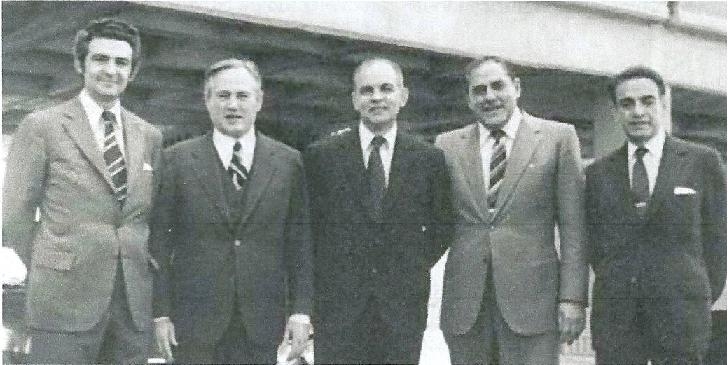 Els fundadors de Bimbo Mèxico: R. Servitje, Jorba, L. Servitje, Sendra i Mata