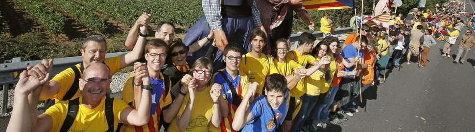 Igualadins de la colla del Bisbalet al tram 343 d'Avinyonet del Penedès. Foto: lavanguardia.com