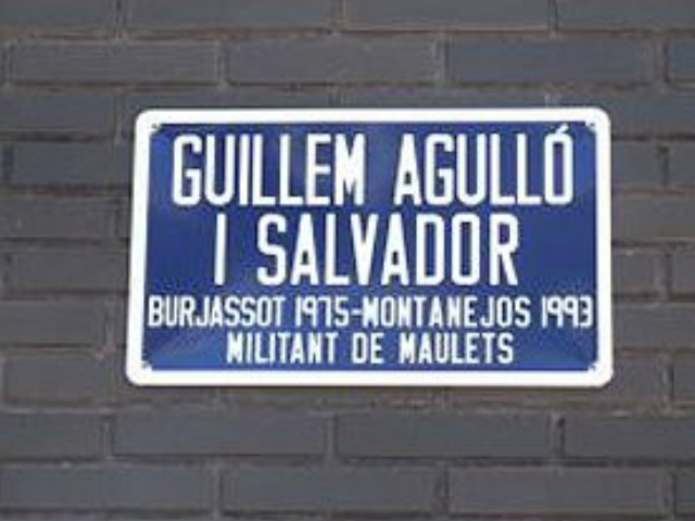 carrer de Sallent dedicat a Guillem Agulló