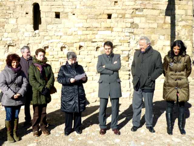 Inauguració de les obres de recuperació del pati i la muralla de llevant del castell