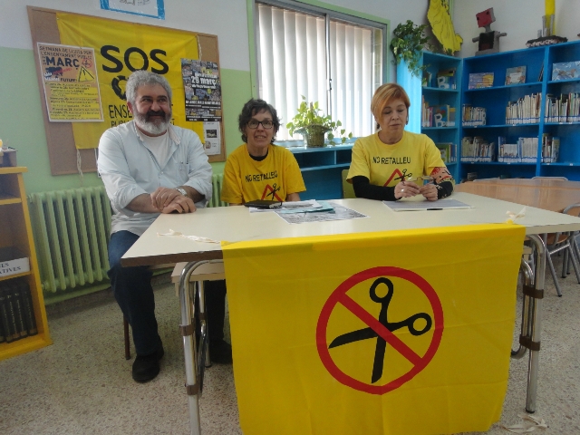 Lluís Bistuer, Montserrat Roca i Ma Àngels Gabarró durant la roda de premsa de presentació, aquest dimarts