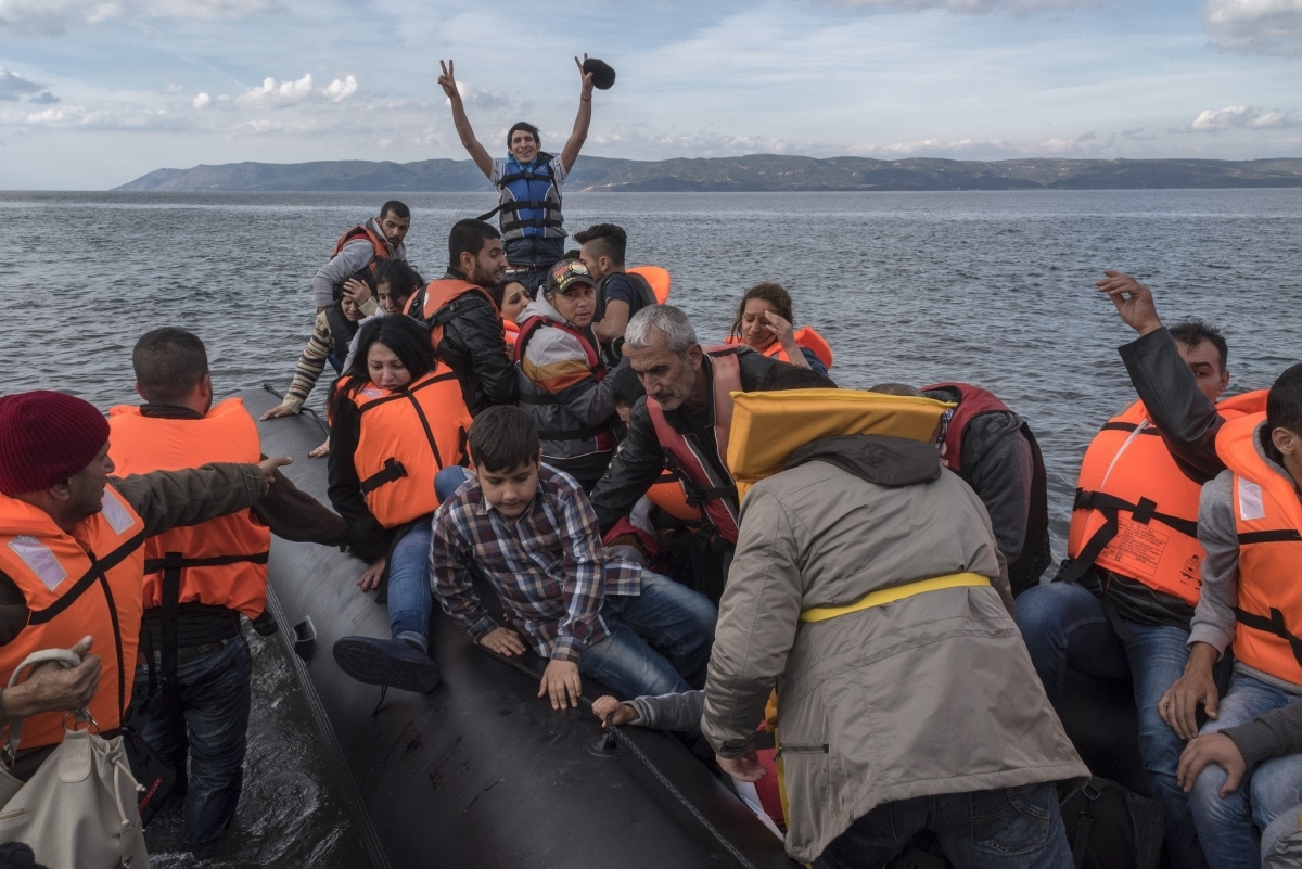 Un rescat a Lesbos, l'any 2015