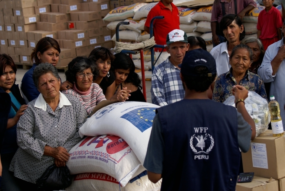 Entrega d'aliments d'ajuda internacional al Perú - foto: DELVEN, Comissió Europea