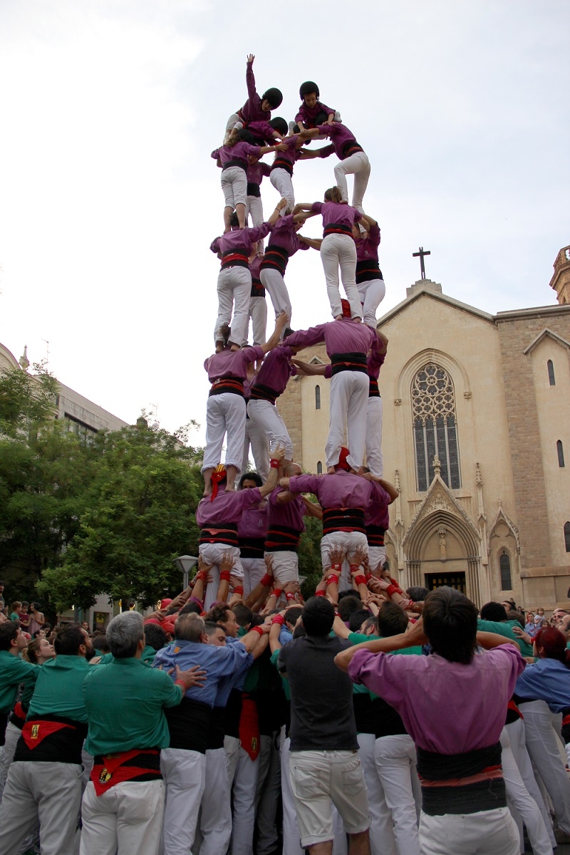 El 5d7, un dels castells morats que es van veure a Sabadell