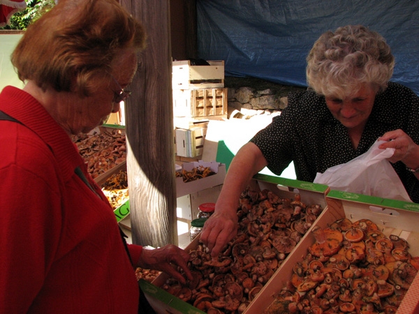 Una clienta compra rovellons al Mercat del Bolet de Guardiola de Berguedà / Foto: Montse Ayala