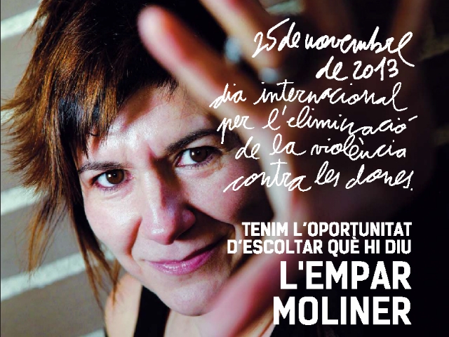 Cartell de presentació de l'acte amb Empar Moliné