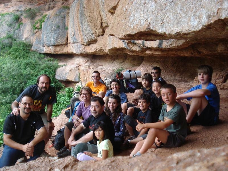 Un grup de masquefins del CEA en una excursió a Montserrat