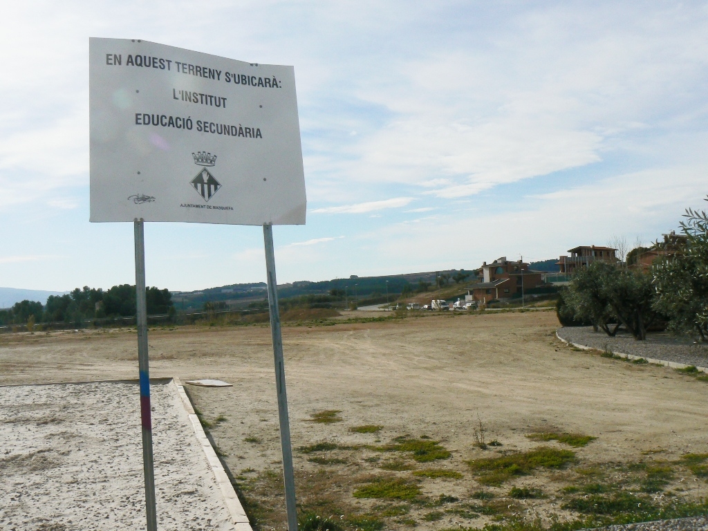 Terreny on s'ubicarà l'Escola-Institut
