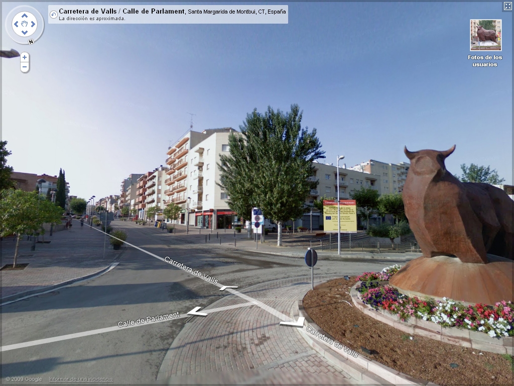 Vista de Montbui amb l'Street View