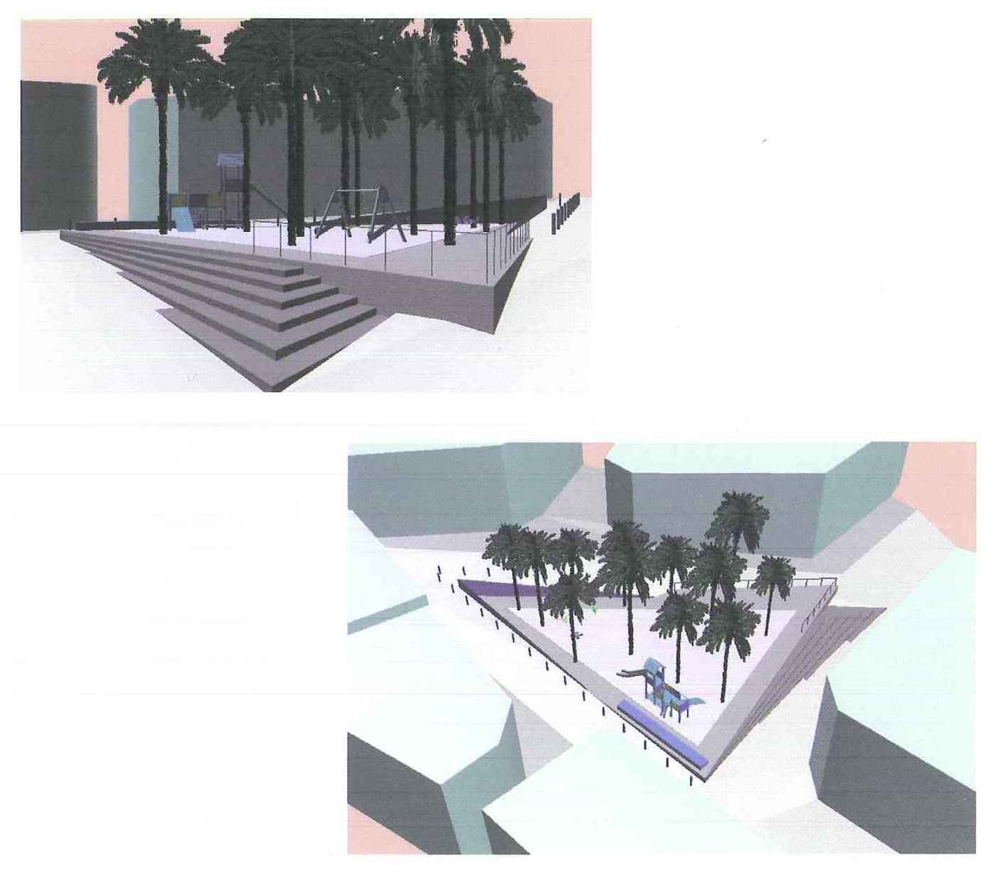 Simulació de la plaça Miquelets restaurada