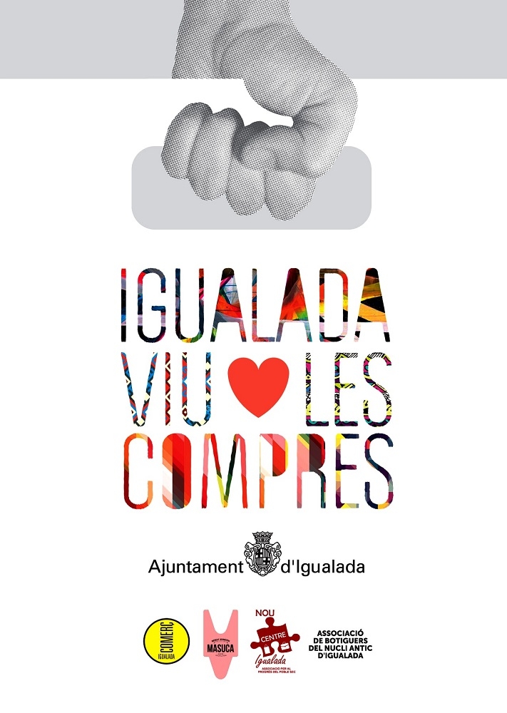 La imatge de la campanya "Igualada Viu les Compres"