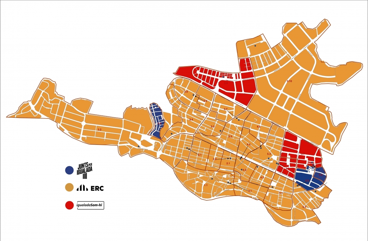 El mapa de segones forces a les municipals a cada secció censal