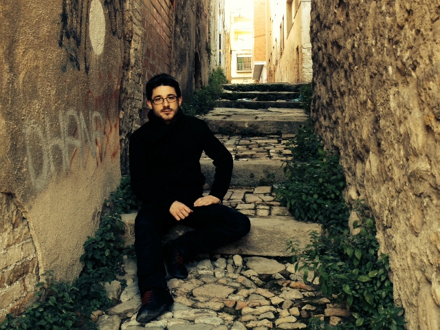 Antoni Valls, a la Baixada del Carme, al Barri del Rec