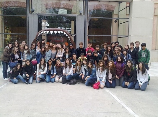 El grup d'alumnes d'intercanvi