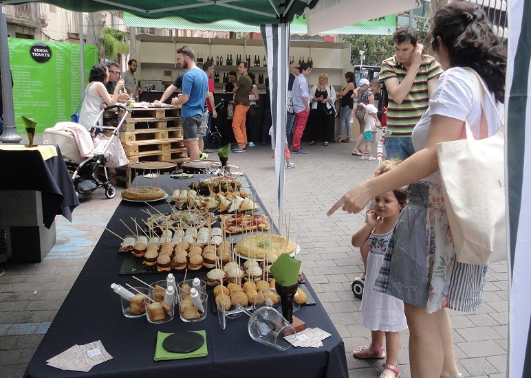 L'espai de degustacions, a la Rambla